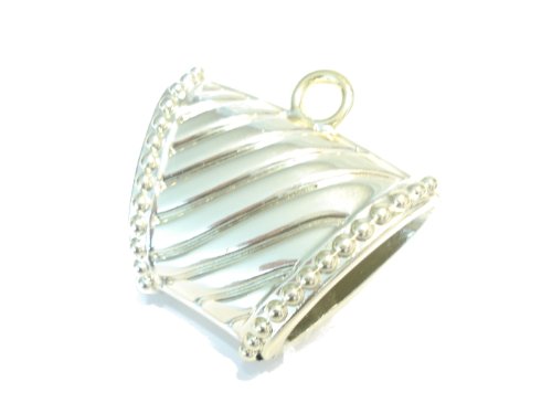 Wholesale 12pcs Scarf Jewelry Gold Plated Striped Scarf Bails CCB Charm Pendants Wholesale Scarf Accessory