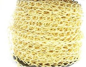 Fashion Jewelry Gold Plated Open Cable Link Iron Metal Chain 10.2X6.2mm, Thick 1mm 32 Feet