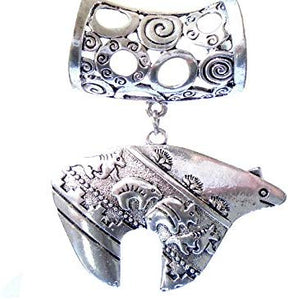 FASHION JEWELRY Scarf Pendants Silver Jewelry Snow Bear Scarf Slides Rings