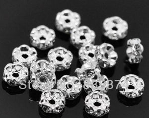 100pcs 6mm Crystal Spacers Flower Shape For Making Jewelry Findings