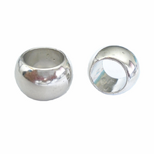 Load image into Gallery viewer, COREBEAD 12 Bright Silver Scarf Jewelry Beads Rings Loose Beads Plain Silver S02395_S