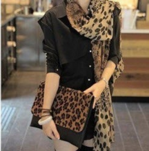 Load image into Gallery viewer, Silk Scarf Leopard Print Scarf Shawl Butterfly Scarf Flower Scarf SF32