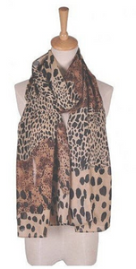 Silk Scarf Leopard Print Scarf Shawl Butterfly Scarf Flower Scarf SF32