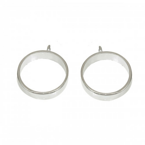 2x Open Back Bezel Pendants For Resin Round A0080699