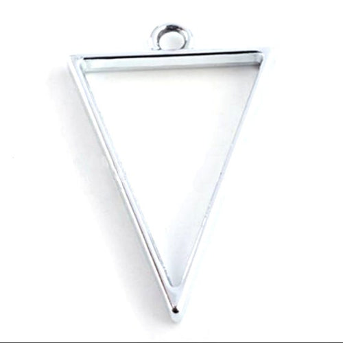 10pcs Triangle Open Back Bezel Cups, For Resin P032